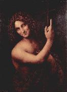 LEONARDO da Vinci Salai as John the Baptist oil painting